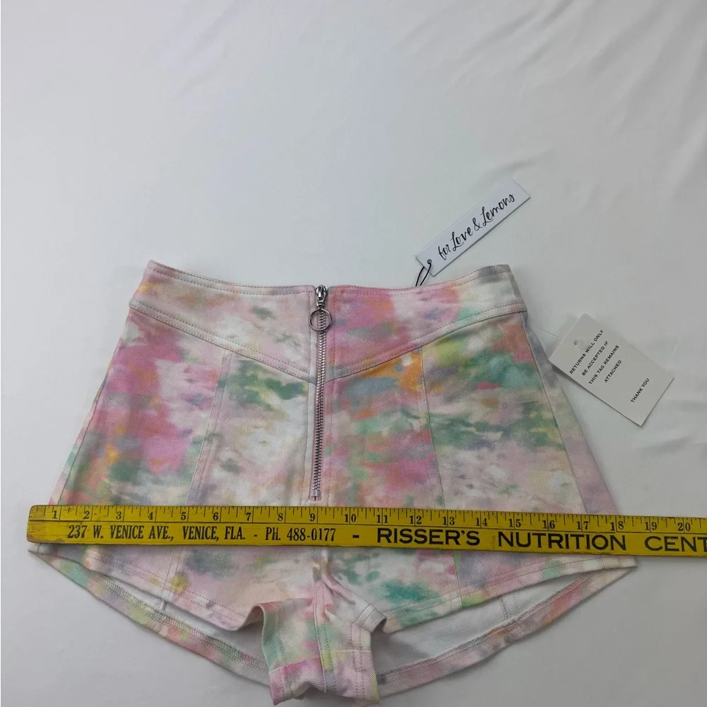 For Love & Lemons Smythe Hot Short XS Pastel Tie Dye Festival‎